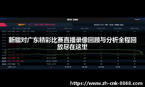 新疆对广东精彩比赛直播录像回顾与分析全程回放尽在这里